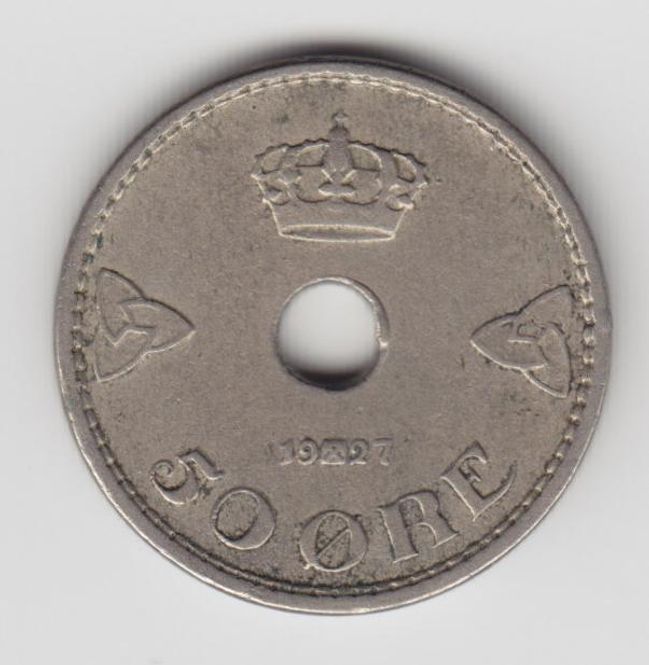 Hovedbilde 50 øre 1927 kv. 1