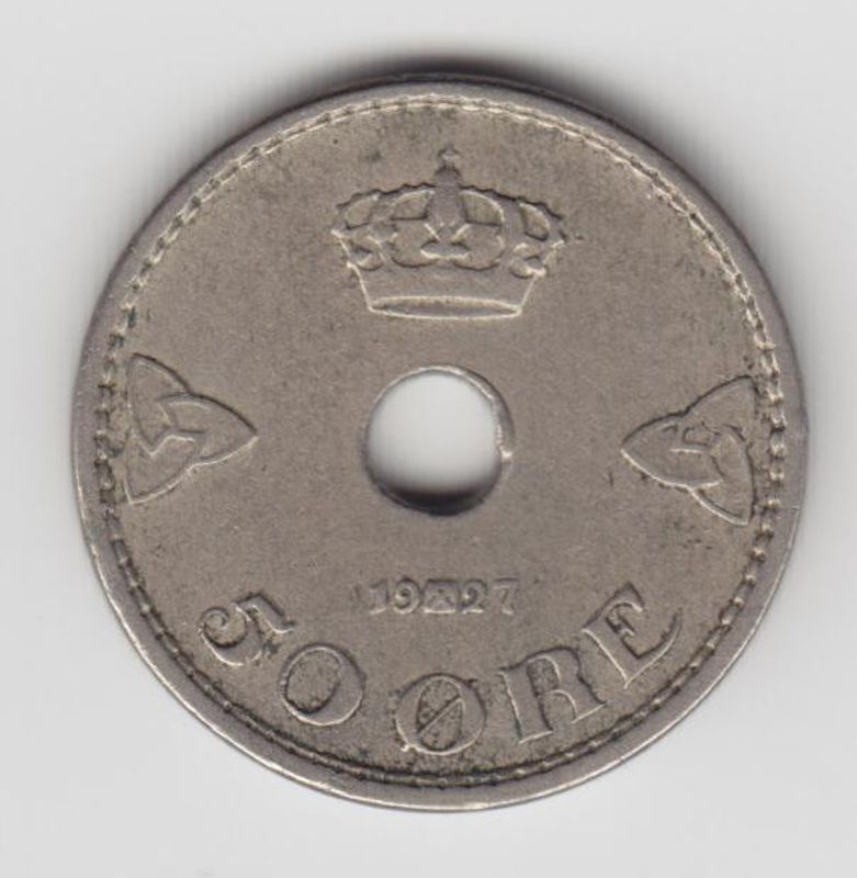 50 øre 1927 kv. 1