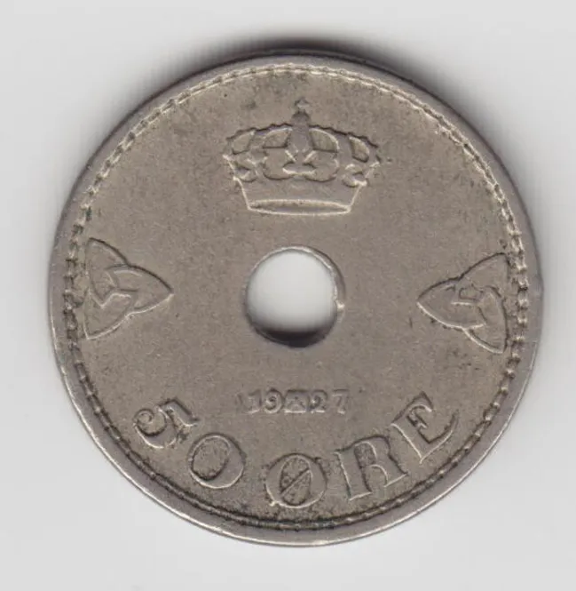 Hovedbilde 50 øre 1927 kv. 1
