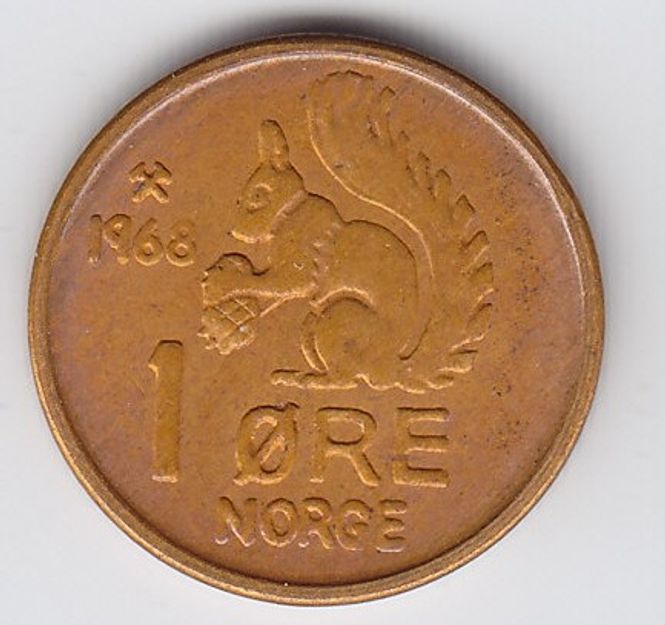 Hovedbilde 1 øre 1968 kv. 0