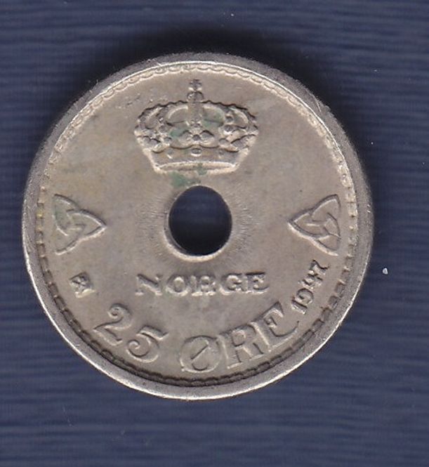 Hovedbilde 25 øre 1947 kv. 1