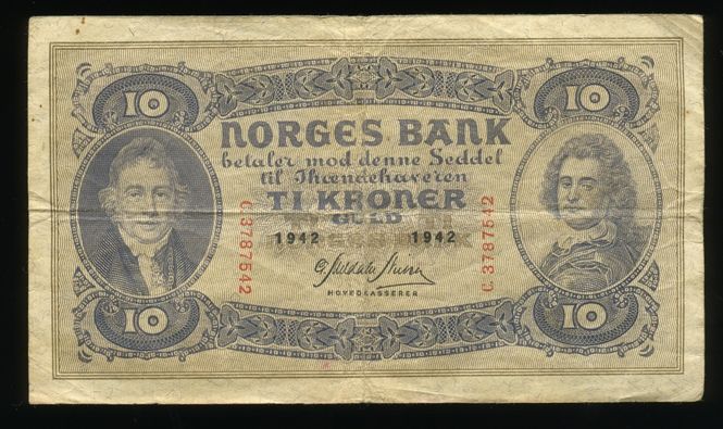 Hovedbilde 10 kr 1942 C.3787542 kv. 1/1-