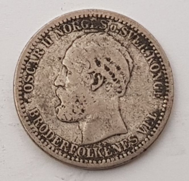Hovedbilde 50 øre 1891 kv. 1/1-