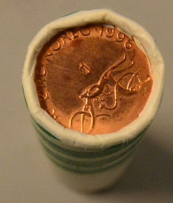 Hovedbilde 50 øre rull 1996 (ny type)