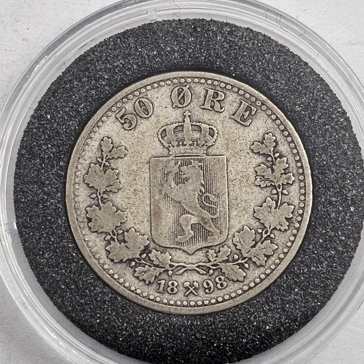 50 øre 1898 kv. 1/1-