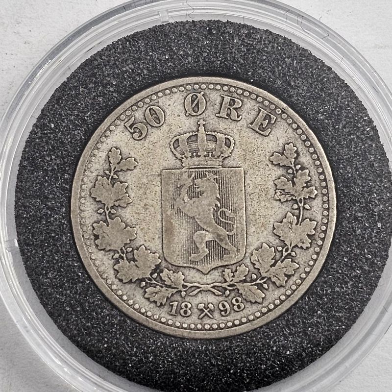 50 øre 1898 kv. 1/1-