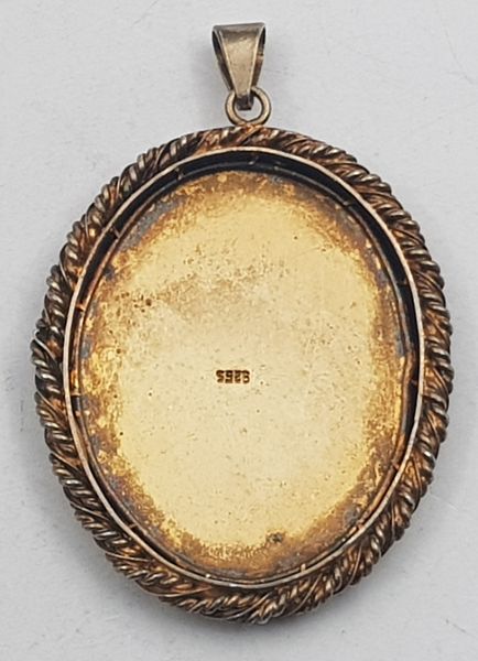 Hovedbilde Anheng med rød emalje i 925 S