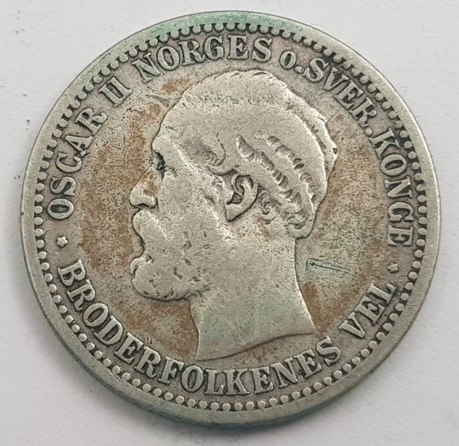 Hovedbilde 50 øre 1893 kv. 1/1- (nr. 2)