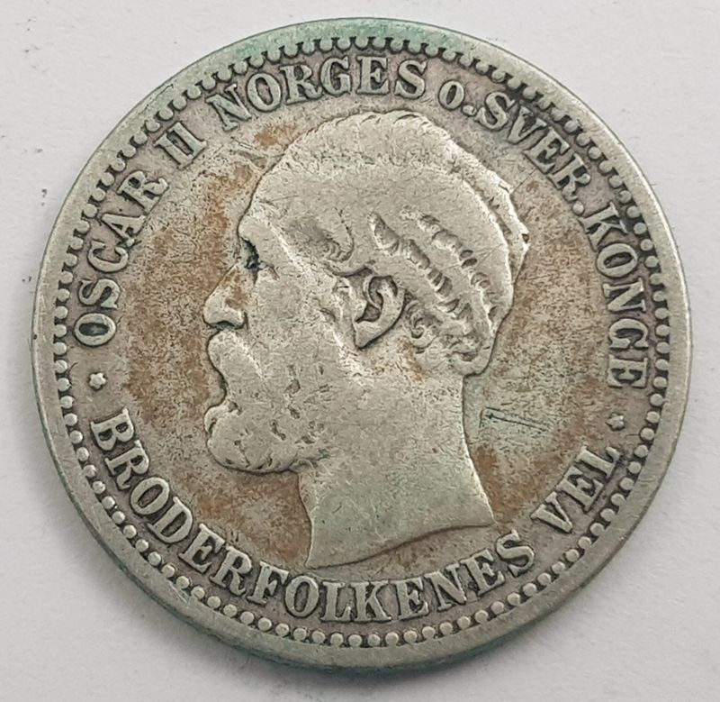 50 øre 1893 kv. 1/1- (nr. 2)