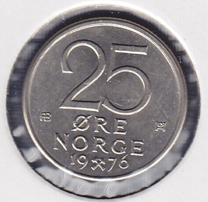 Hovedbilde 25 øre 1976 kv.0
