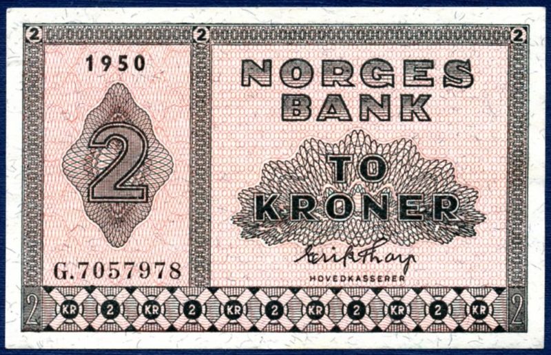 2 kr 1950 G.7057978 kv. 1++