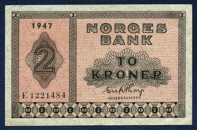 Hovedbilde 2 kr 1947 F.1221484 kv. 1+/01