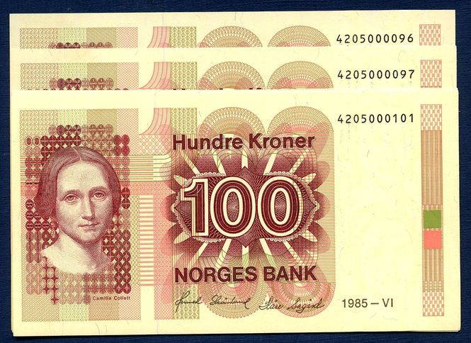 Hovedbilde 100 kr 1985 4205000096 - 42050000101 kv. 0/01 ( 6 ...
