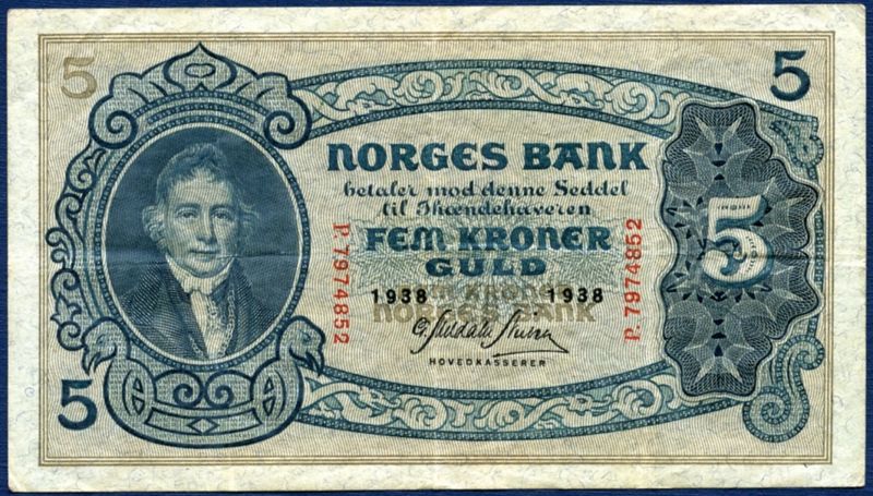 5 kr 1938 P.7974852 kv. 1/1-