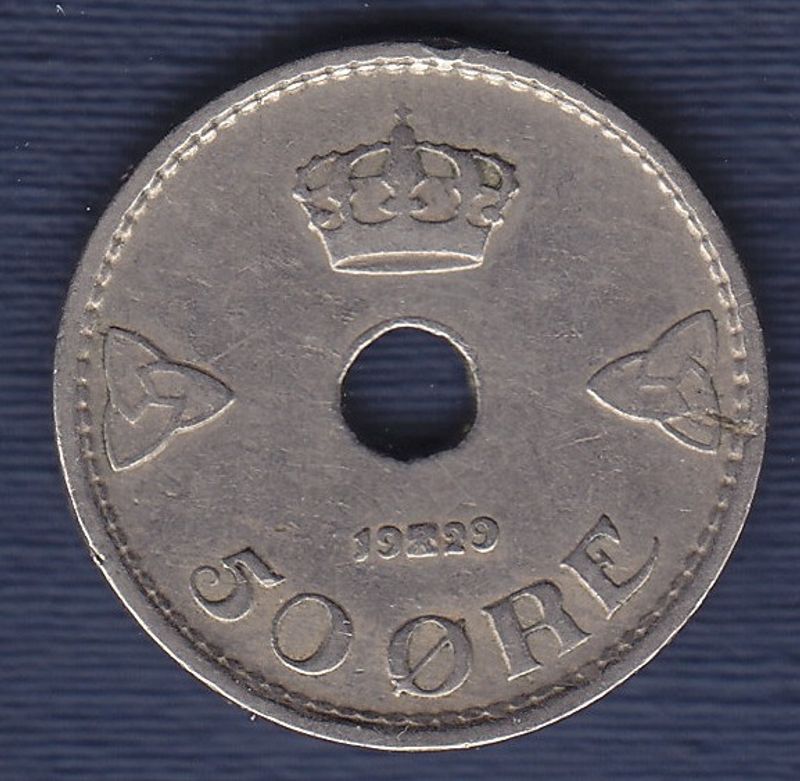 50 øre 1929 kv. 1